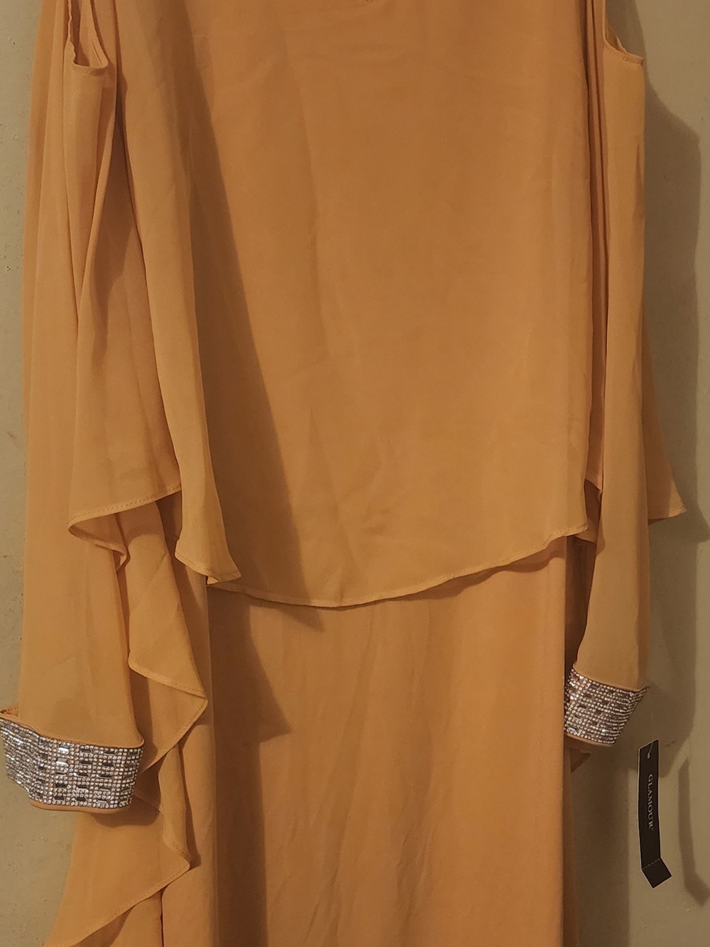 Yellow Cut Out Sleeve Dress